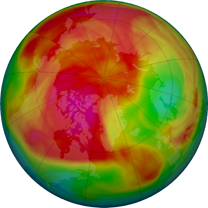 Arctic ozone map for 06 March 2024